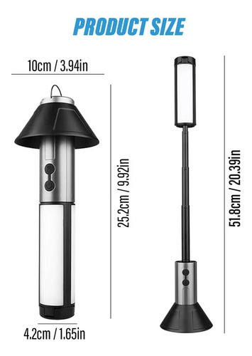 Linterna Led Multifunción Para Acampar Al Aire Libre, Luz De