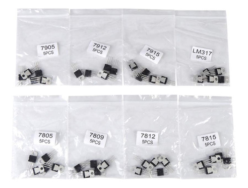 Kit Transistor Ic Regulador Voltaje Positivo 40 Unidad 8