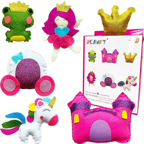 Felty Diy Costura Artesanías Frasco Diy Set Princess T...