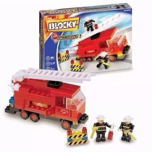 Bloques Blocky Bomberos 1 X 85 Piezas  Para Construir Dimare