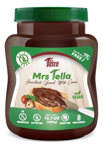 Nutella Sin Azúcar Vegano 360 G Mrs Taste Mrs Tella