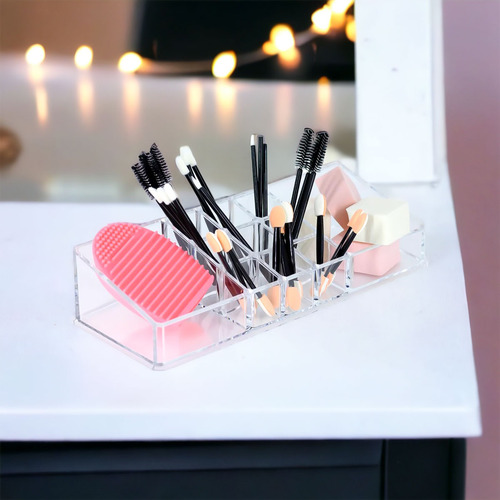 Organizador De Cosmeticos Acrilico Retangular 11 Cavidades