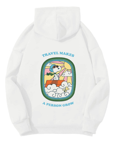 Buzo Snoopy Con Capucha Y Bolsillo