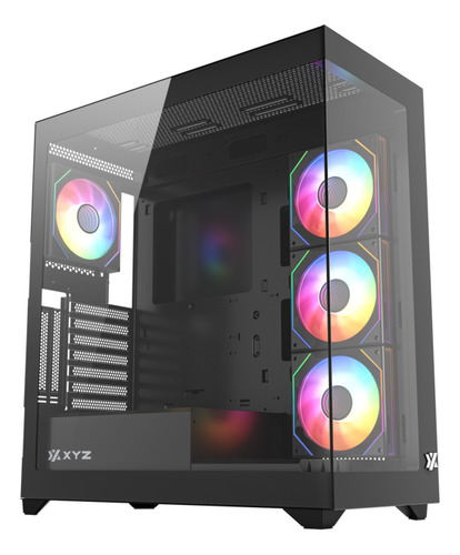 Gabinete Xyz Titanium View X-cs-titanium300-b 4 Fans