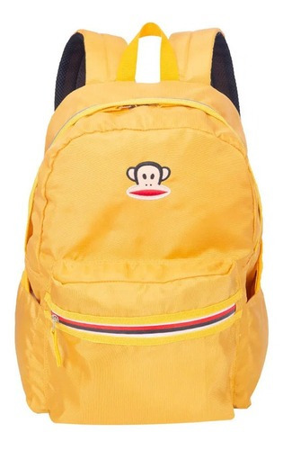 Mochila Grande Paul Frank Sestini Customs Cor Amarelo