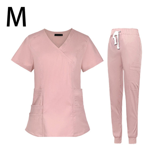 Mujeres Enfermera Uniforme De Enfermería Top Y Pantalones V