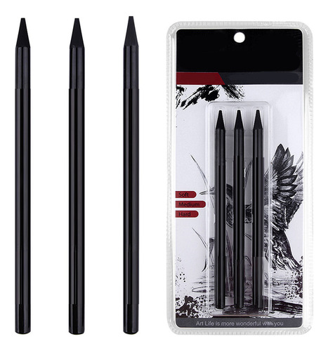 P Set De Dibujo Profesional Con Lápices De Carboncillo, 3