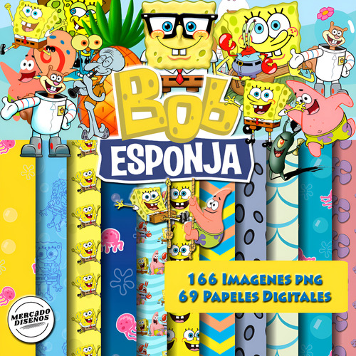 Papeles Digitales Y Cliparts Imágenes Png Bob Esponja