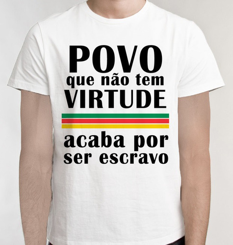 Camiseta Rio Grande Do Sul Hino Gaúcho Virtude Blusa Camisa