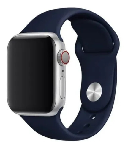 Pulseira Para Apple Watch Serie 7 + Película 3d 41mm 45mm Sm Cor Azul-marinho Largura 41 mm