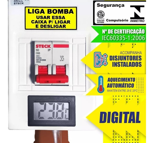 Aquecedor De Piscina 60 Mil Lt Automático Econômic Silencios