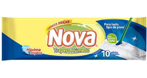 Nova Trapero Húmedo Para Pisos Con Ojal Desechables  [10 U]