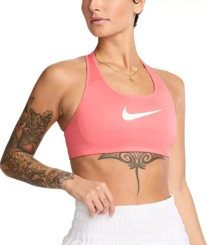 Nike Top Deportivo Victory Dri Fit High Support Talle M Rosa Claro Lisa M (Usado)