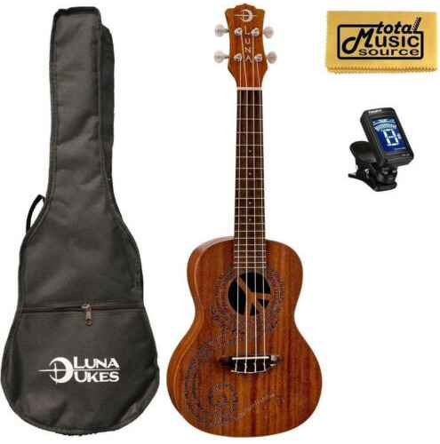 Luna Concert Ukulele Maluhia With Gigbag,tuner & Pc Eeb