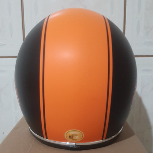 Capacete Harley Davidson Aberto Custom Old School Rebaixado Preto Fosco 56 58 60