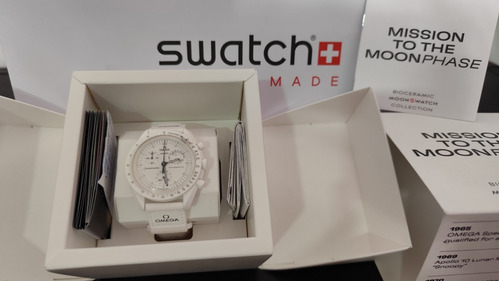 Reloj Snoopy Moonphase Omega X Swatch Original 