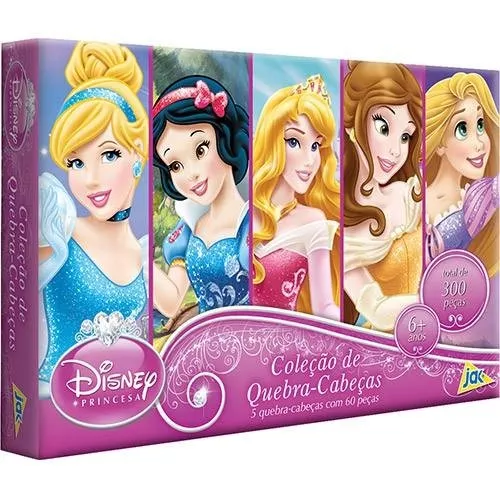 Quebra Cabeça Puzzle Princesas Disney Cinderela 60 Peças Jak