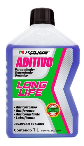 Aditivo Radiador Concentrado Orgânico Azul Koube 1l