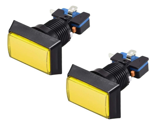 Botón Push Led 12v Rectangular Uxcell 49x33 Mm