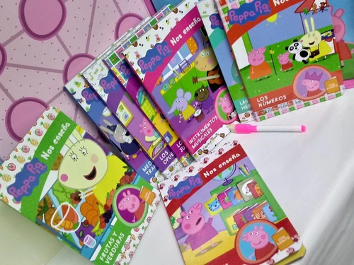 Peppa Pig - Mi Primera Biblioteca 8 Libros+ Pizarra+cd+ Caja