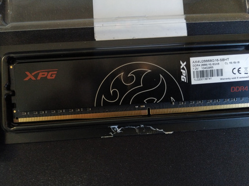 Imagem 4 de 5 de Memória Ram Xpg Hunter Single Tray, 2x8gb, 2666mhz, Ddr4