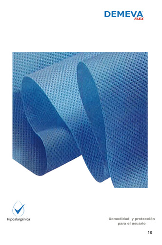 Sábana Desechable Plana Color Azul De 1.90 M X .90 M Para Camilla Spa, Clínica, Hospital O Consultorio Demeva Flex 10pz Diseño De La Tela Lisa