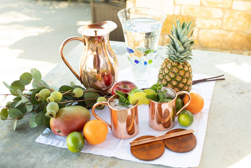 Bc Taza Moscow Mule De Cobre Hecha A Mano Con 100 % De Cobre