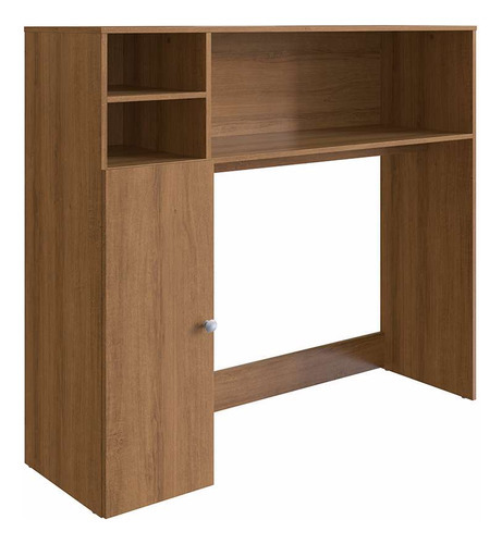 Conjunto De Armário Multiuso Com Mesa Dobrável Beto 3 Pt ... Cor Mel