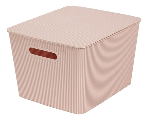 Cestas De Almacenamiento Apilables Rosa Juego De 4, 17.8 L