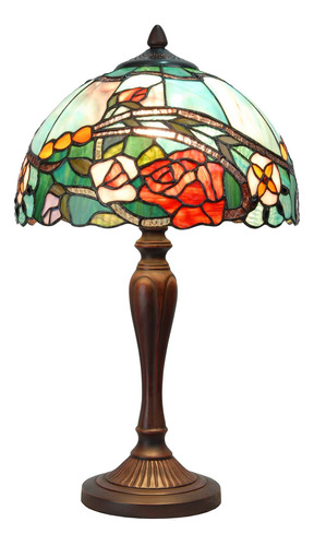 Bieye L Rose Tiffany - Lámpara De Mesa Con Pantalla De 12 .