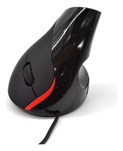 Mouse Optico Vertical Ergonómico Usb Itelsistem Carpiano Color Negro