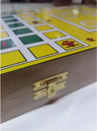 Jogo Ludo Oficial Pinos Em Madeira E 4 Dados Numéricos