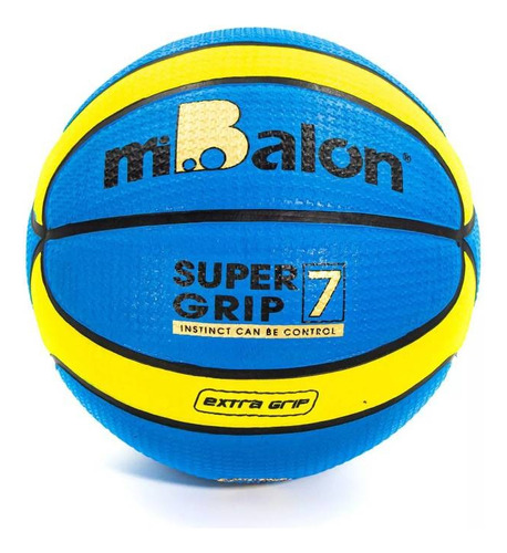 Pelota Mibalón Básquet Celular #7 Súper Grip Azul