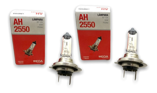 Pack X 2 Lamparas H7 12v 55w Halogenas Importadas Wega