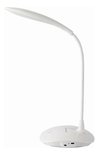Velador Led Touch Táctil Flexible Usb Oval 3 Niveles Etheos Color De La Estructura Blanco Color De La Pantalla Blanco