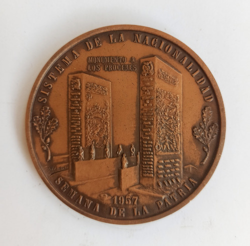 Antigua Medalla Semana De La Patria 1957, Perez Jimenes!!!
