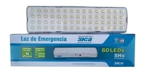 Luz De Emergencia 60 Leds Litio Sica Color Blanco