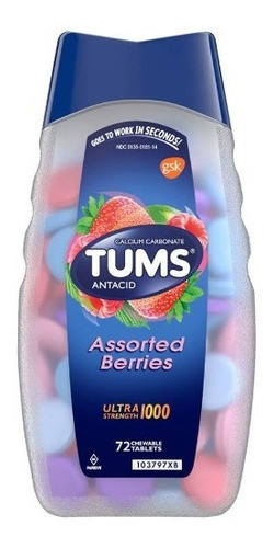 Pastilhas Tums Antacido Ultra Forte - Frutas Vermelhas -72un