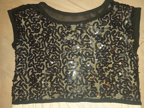 Imagen 2 de 4 de Blusa Musculosa De Fiesta O De Vestir Brillos Lentejuelas