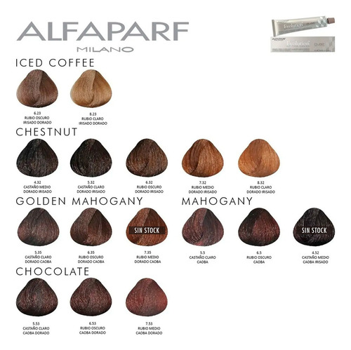 Kit Combo Tintura Alfaparf Evolution X 50 U Coloración Color