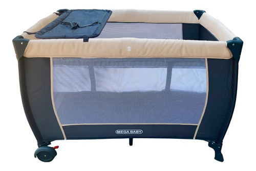 Imagen 1 de 7 de Practicuna Mega Baby Bebe Eco Con Cambiador Y Bolso Color Beige