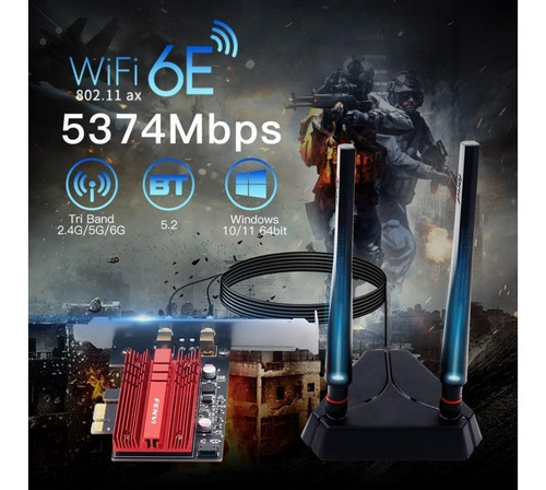 Tarjeta Fenvi Wifi 6 Fenvi Fv-axe3000 Pro Tri-band 5400m
