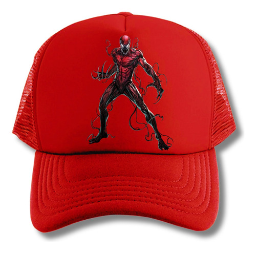 Gorra Toxin Symbiote Spiderman Series Geek Red Truckers 