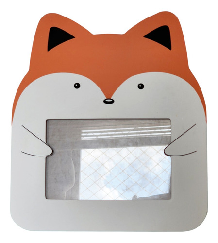 Conjunto Porta Retrato E Gancho Parede Raposa Fox Tok Stok Laranja Raposa