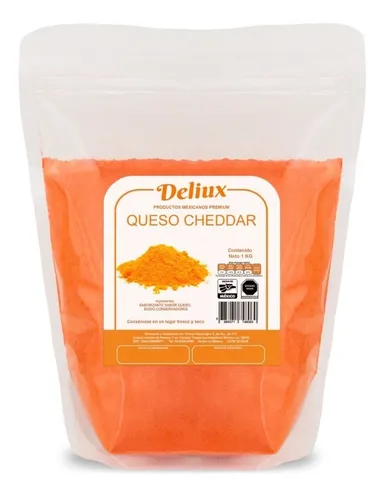 comprar Queso Cheddar En Polvo Para Botanas Y Palomitas 1kg Deliux