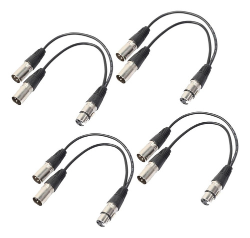 Tika 4x 3 Pines Xlr Hembra A Doble Xlr Macho Cable Divisor