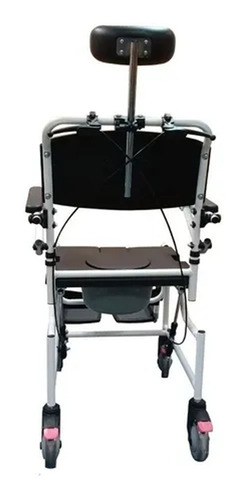 Imagen 2 de 6 de Silla De Baño Tilt Aluminio Ruedas Frenos Bacinilla 100kg