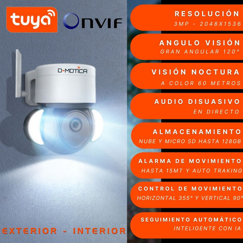 Imagen 5 de 10 de Cámara Ip Domo Wifi Inteligente Ultrahd-motorizada Onvif Ptz