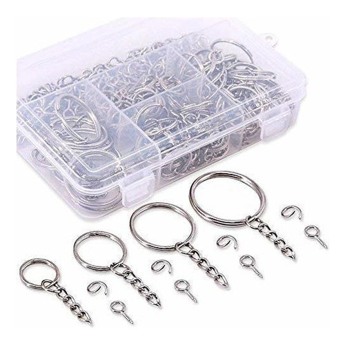 Accesorios  Swpeet - Kit De Anillos De Llavero Plateado De 3