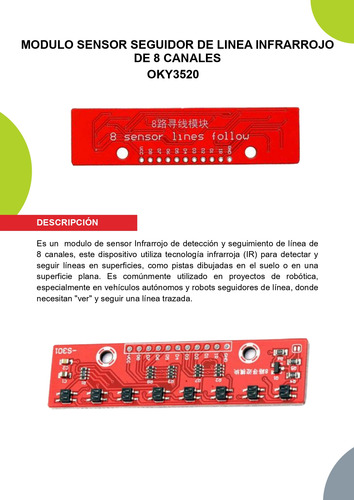 Modulo Sensor Seguidor De Linea Infrarrojo De 8 Canales